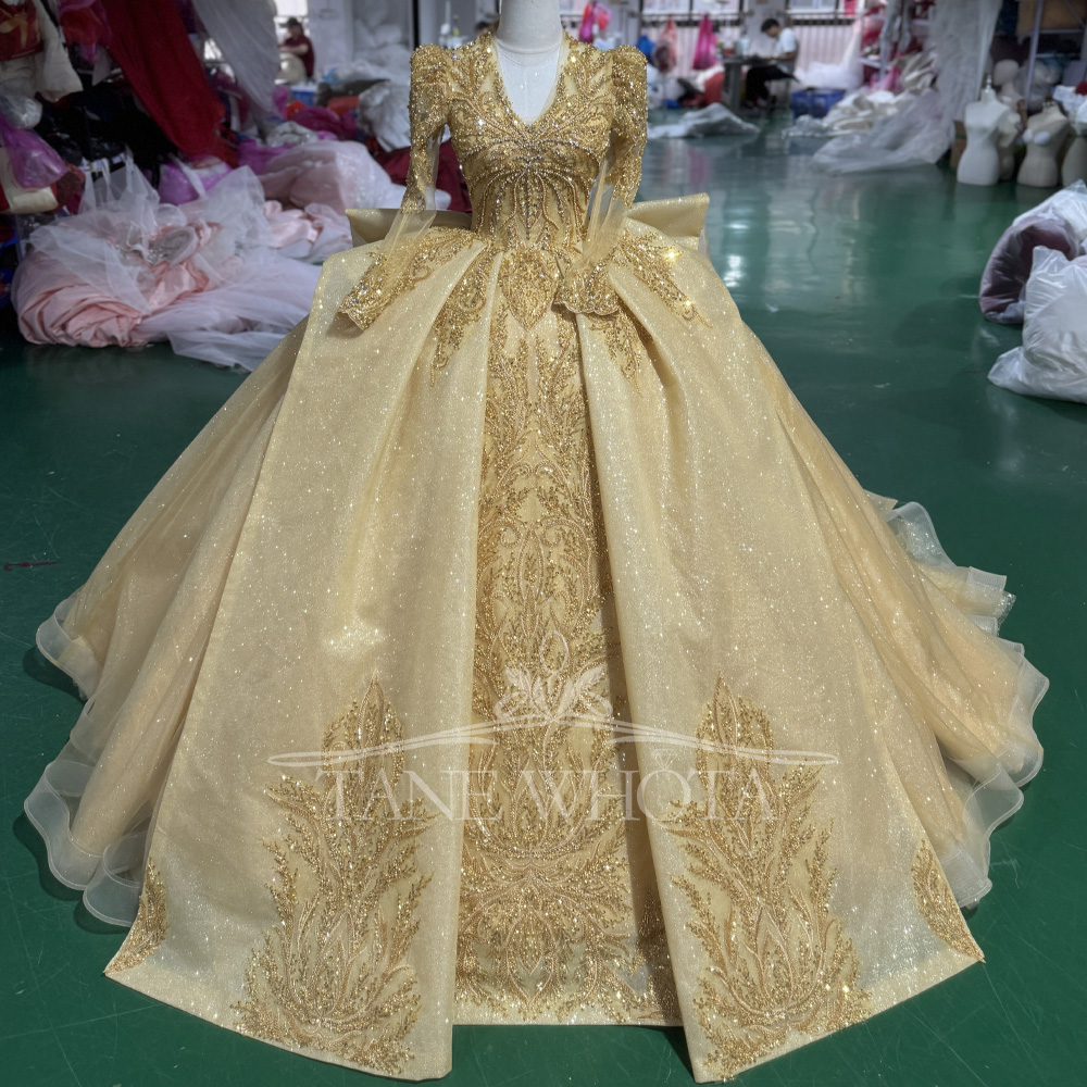 Yellow Formal Wear Women - فستان سهرة أنيق على شكل حرف