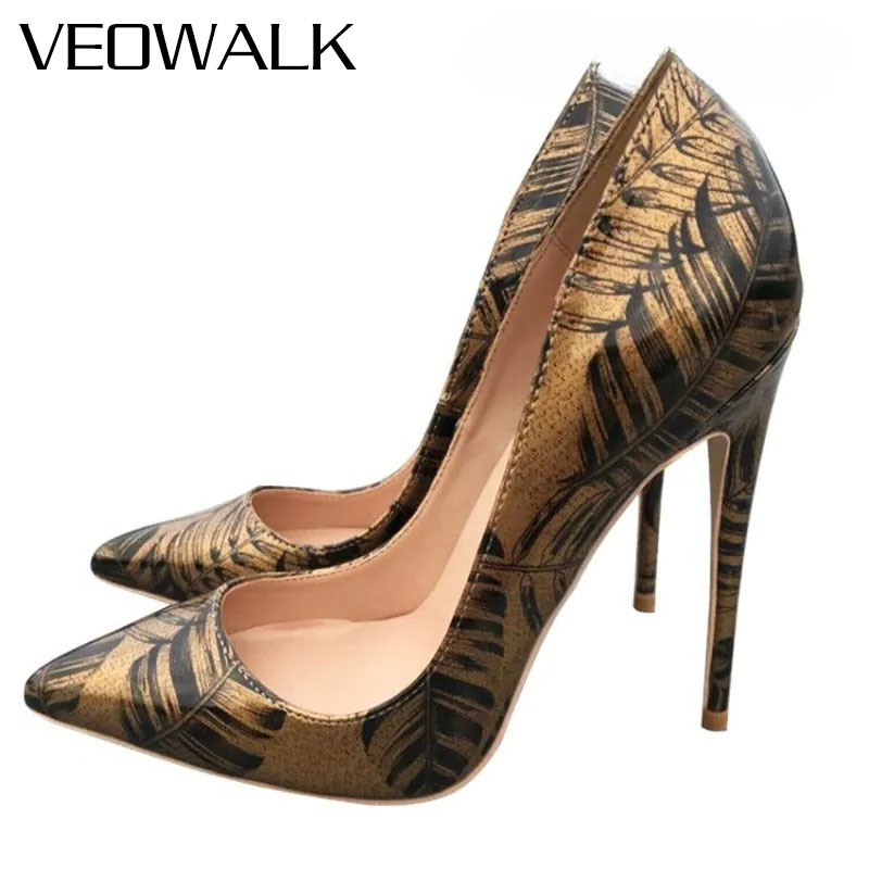 Women Formal Wear Heels - حذاء نسائي من Veowalk بنمط ذهبي