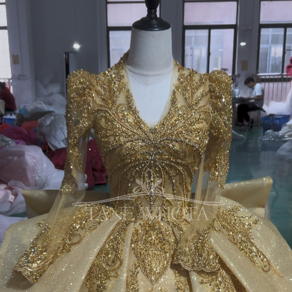 فستان سهرة أنيق على شكل حرف v  - مراجعة Yellow Formal Wear Women وسعره