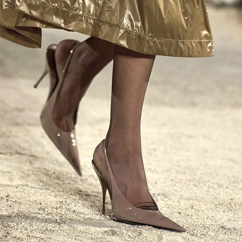 أحذية كعب عالي أنيقة من الجلد  - مراجعة Slingback Heel Formal وسعره