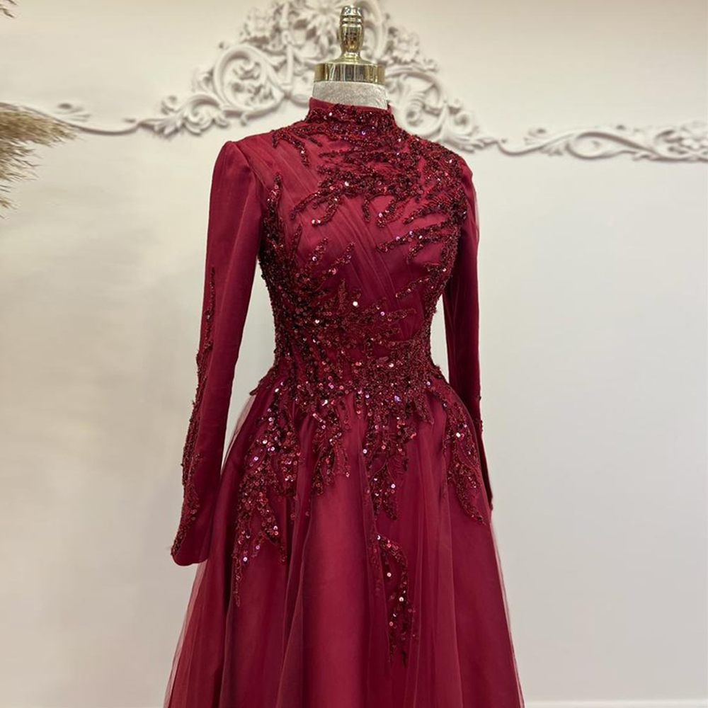 فستان حفلة موسيقية نسائي مطرز  - مراجعة Women Formal Party Wear Dress وسعره