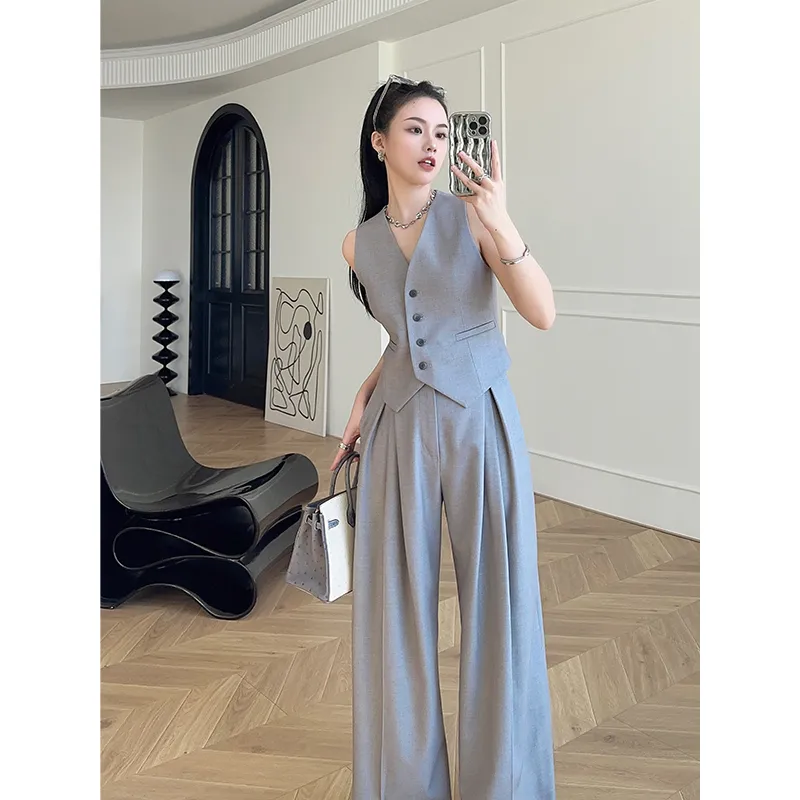 طقم نسائي مكون من سترة بدون أك - مراجعة Women Formal Wear Trousers وسعره