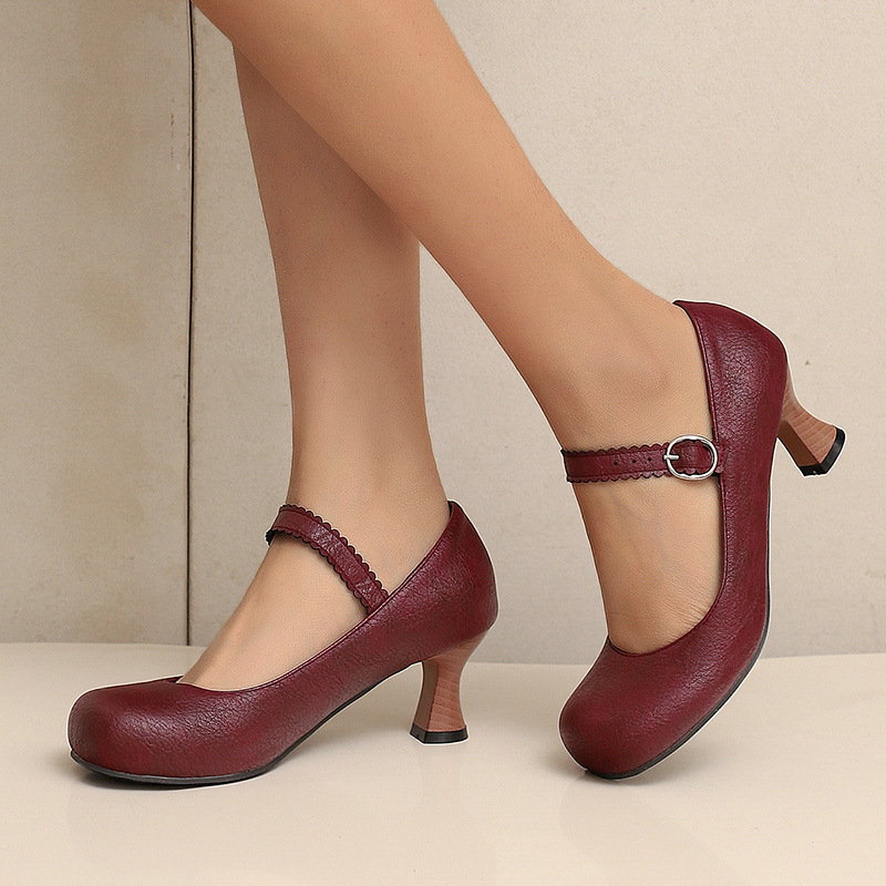 أحذية نسائية كلاسيكية ماري جين - مراجعة Women Formal Wear Heels وسعره