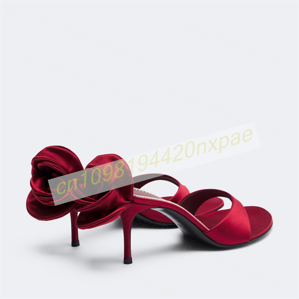 صنادل نسائية حمراء من الساتان  - مراجعة Women'S Formal Wear For Wedding وسعره