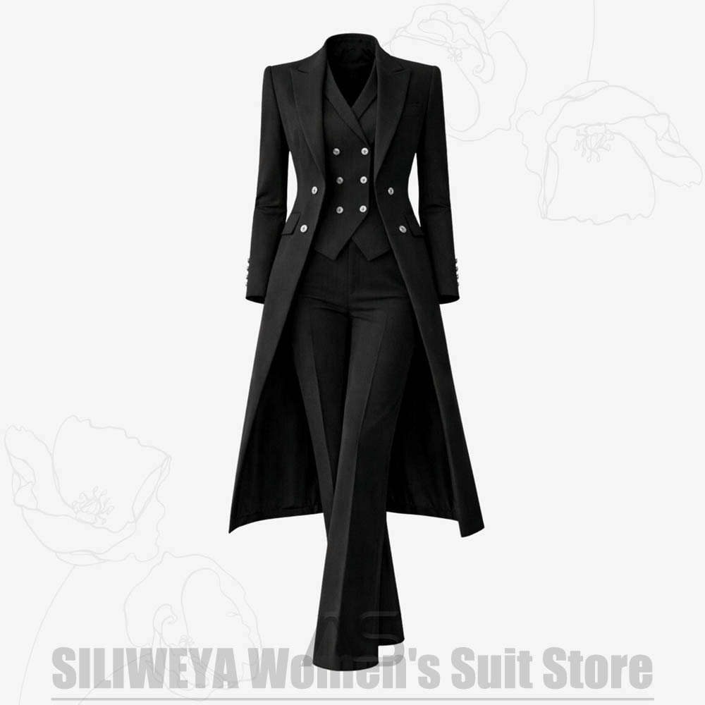 بدلة نسائية من 3 قطع معطف طويل - مراجعة Women Formal Wear Office وسعره
