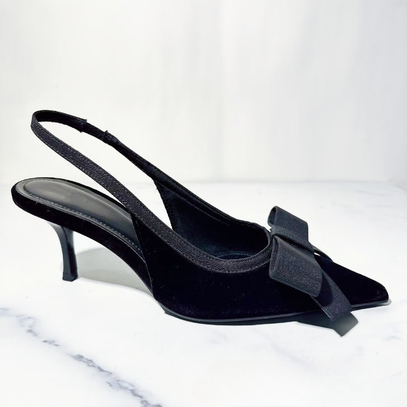 حذاء نسائي بكعب رفيع بمقدمة مد - مراجعة Slingback Heel Formal وسعره