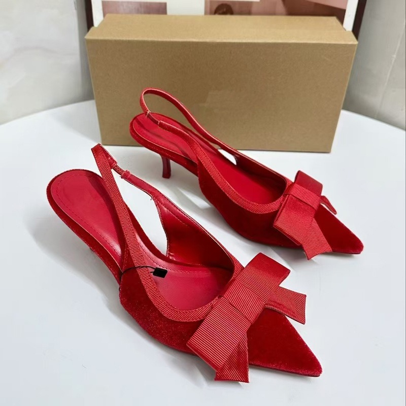 حذاء نسائي بكعب رفيع بمقدمة مد - مراجعة Slingback Heel Formal وسعره