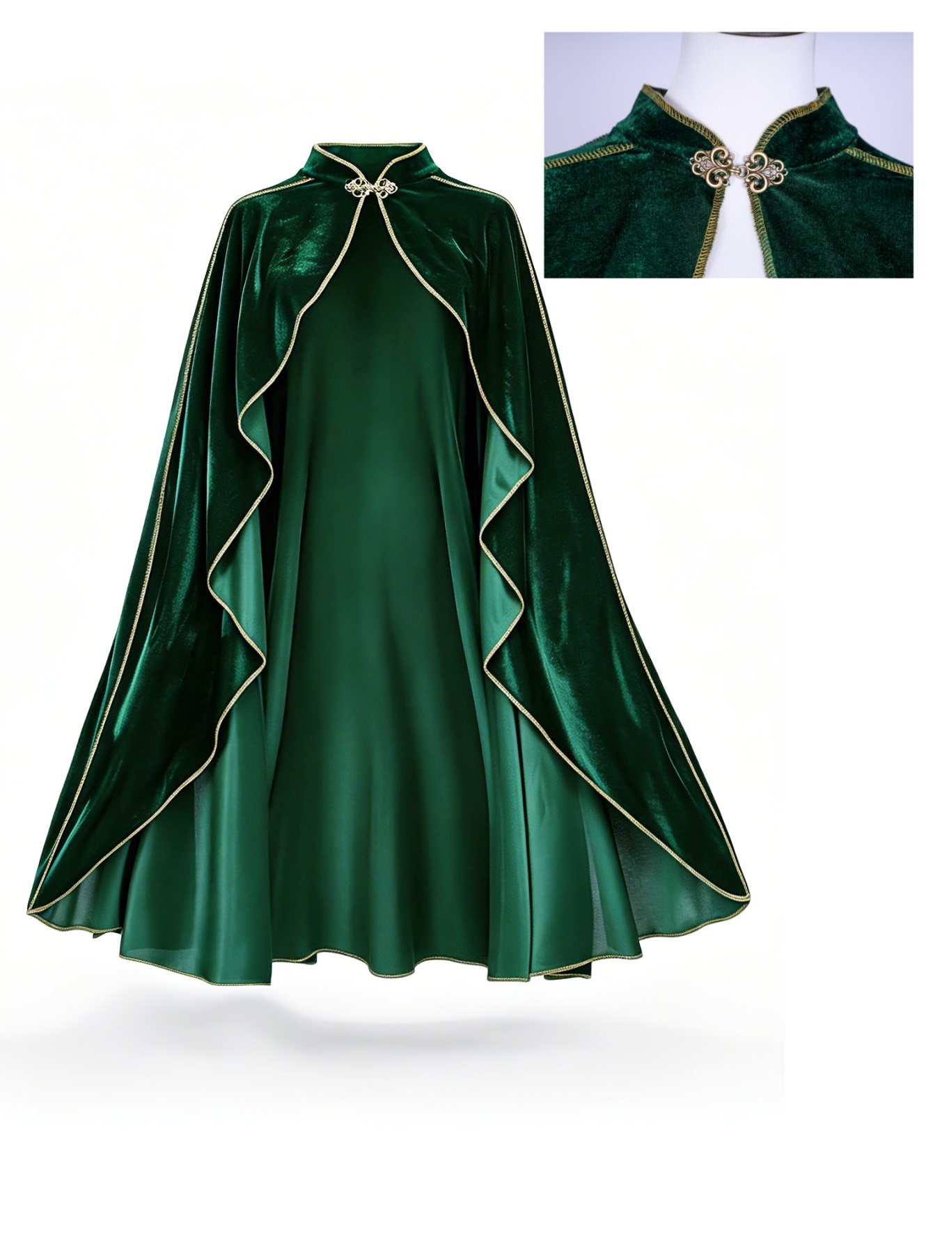عباءة نسائية من المخمل الأخضر  - مراجعة Vintage Women'S Formal Wear وسعره