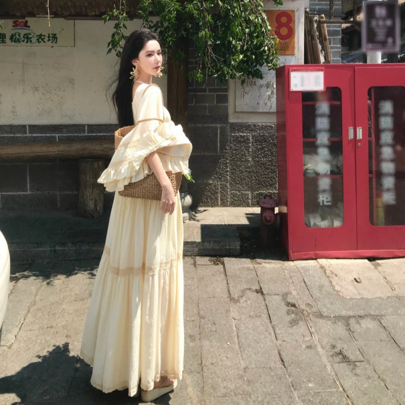 فستان جديد أنيق بياقة مربعة وأ - مراجعة Vintage Women'S Formal Wear وسعره