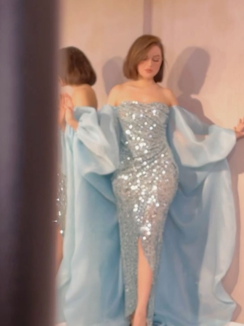 فستان سهرة مثير برقبة على شكل  - مراجعة Women Formal Wear Sale وسعره