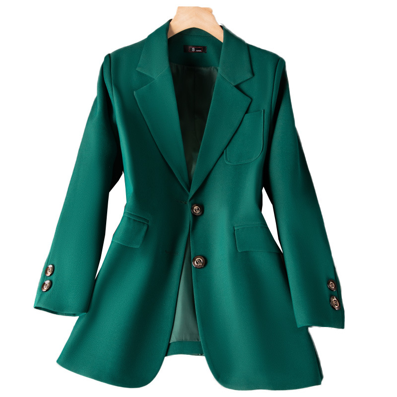 أزرق أسود أخضر المرأة معطف الس - مراجعة Women Formal Wear Office وسعره