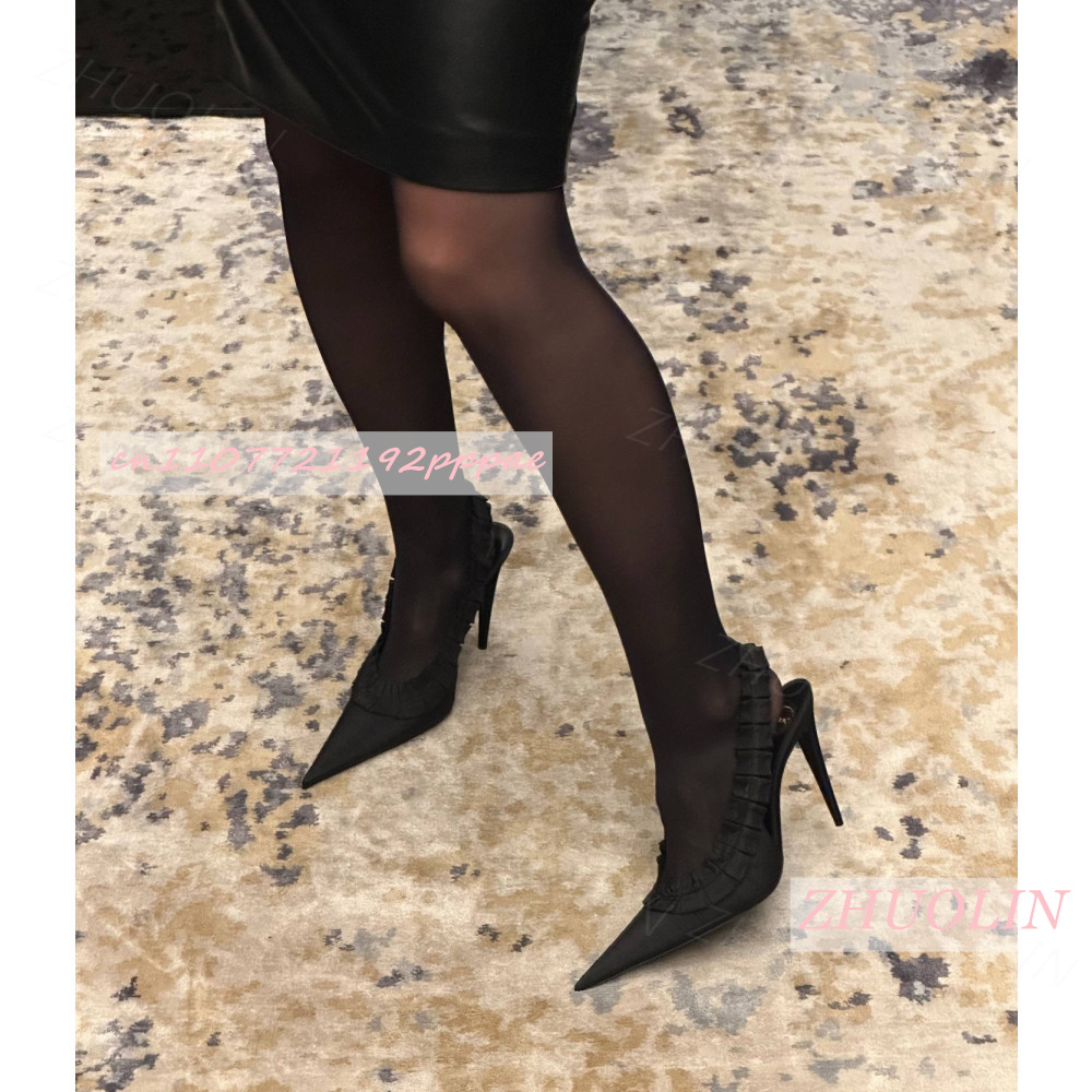 حذاء نسائي بكعب عالٍ مدبب من ا - مراجعة Slingback Heel Formal وسعره